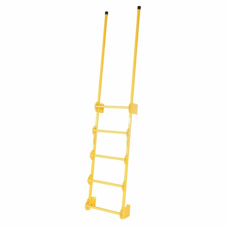 Vestil 101-1/2" Dock Ladder, Walk-Through Style, 5 Step, Steel, 5 Steps, Baked-In Powder Coated Finish DKL-5